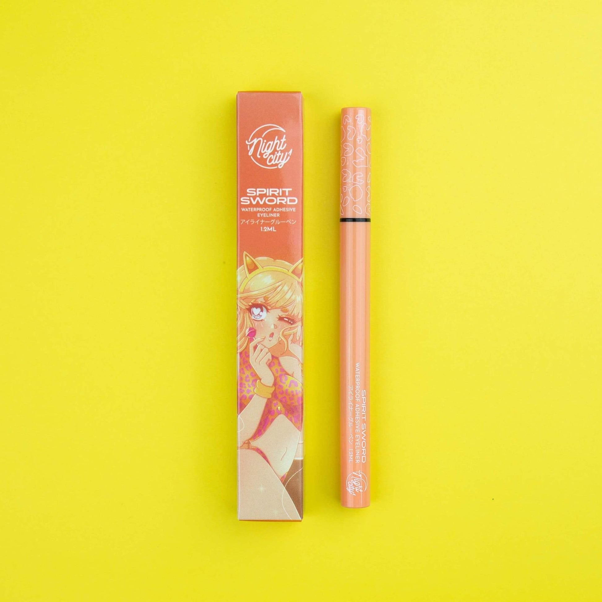 90s anime aesthetic anime makeup yu yu Hakusho orange spirit sword adhesive glue pen lashes (7075375481032)
